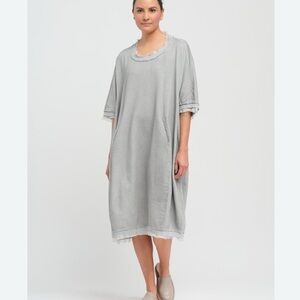 RUNDHOLZ Gray Midi t shirt dress